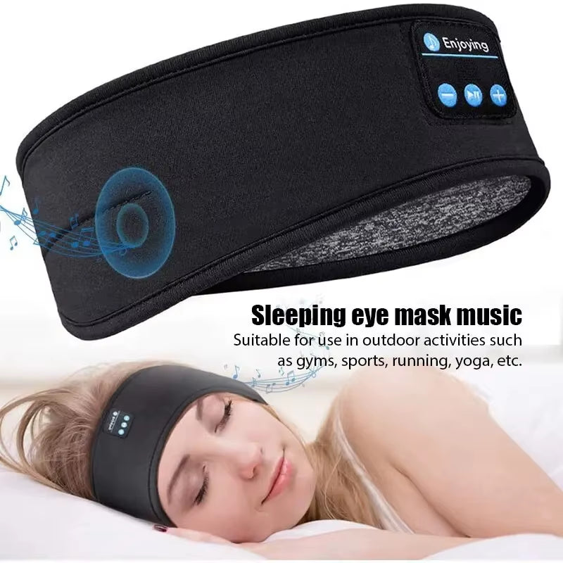 2024 Bluetooth Earphones Sports Sleeping Headband Elastic Wireless Headphones Music Eye Mask Wireless Bluetooth Headset Headband