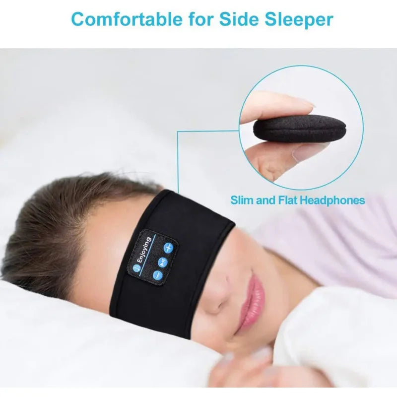 2024 Bluetooth Earphones Sports Sleeping Headband Elastic Wireless Headphones Music Eye Mask Wireless Bluetooth Headset Headband