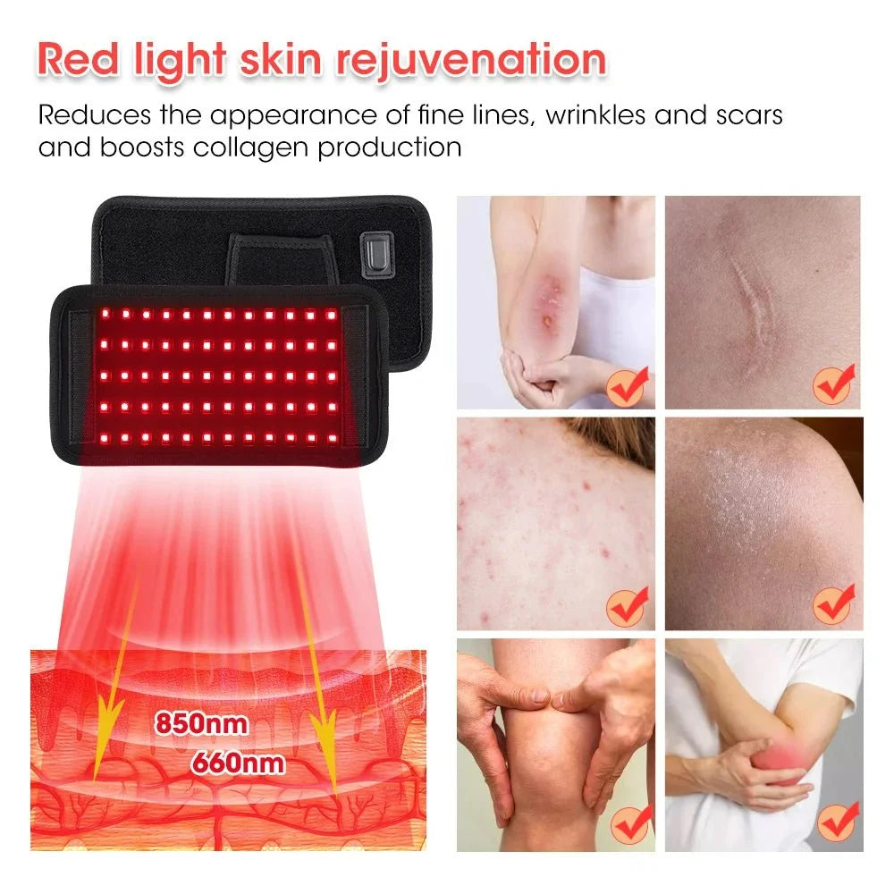 LED Red Light Therapy Belt - Portable Belt for Body Slimming and Pain Relief